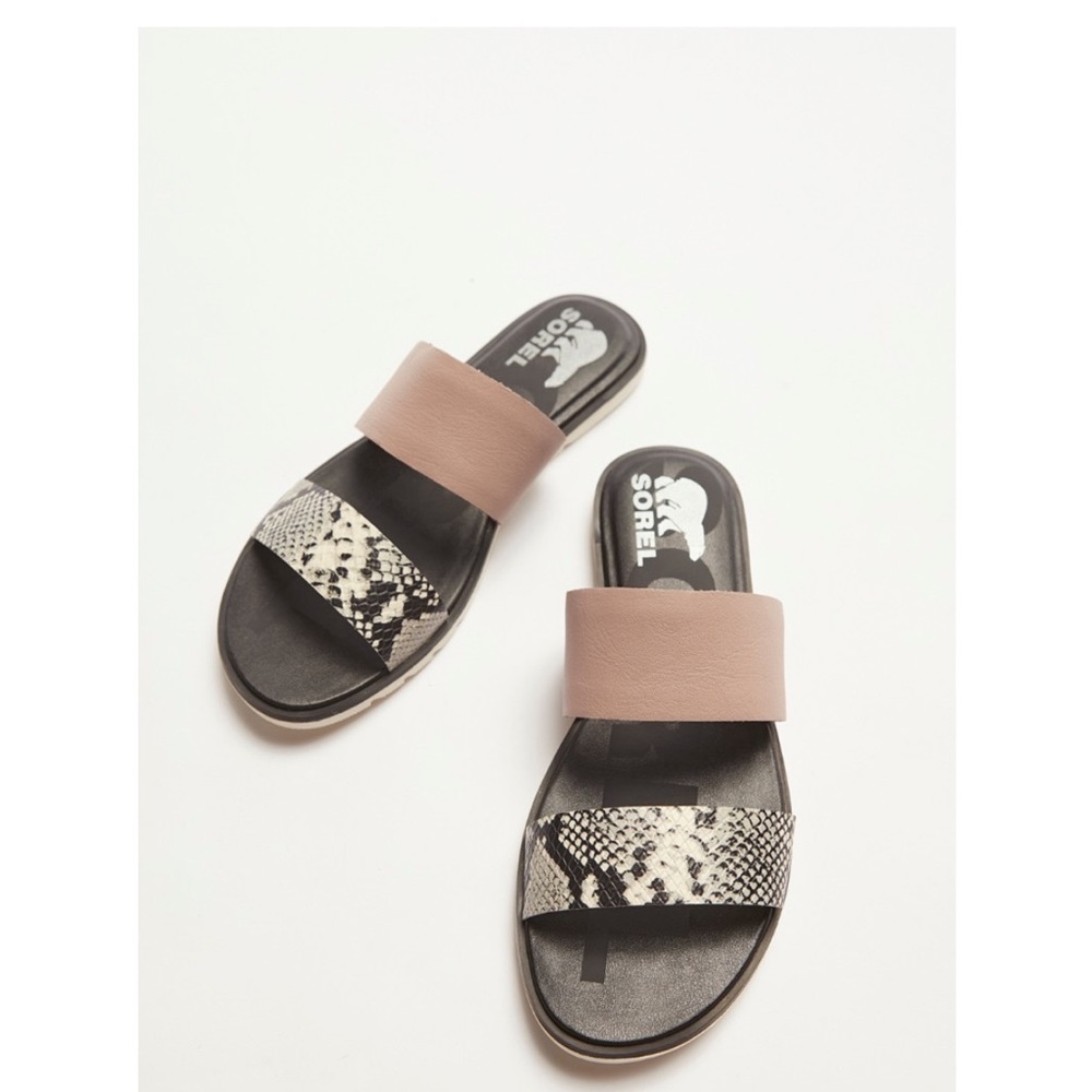 SOREL Ella II Mauve Vapor Full-grain Leather Slide